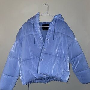 Zara Blue Puffer Jacket